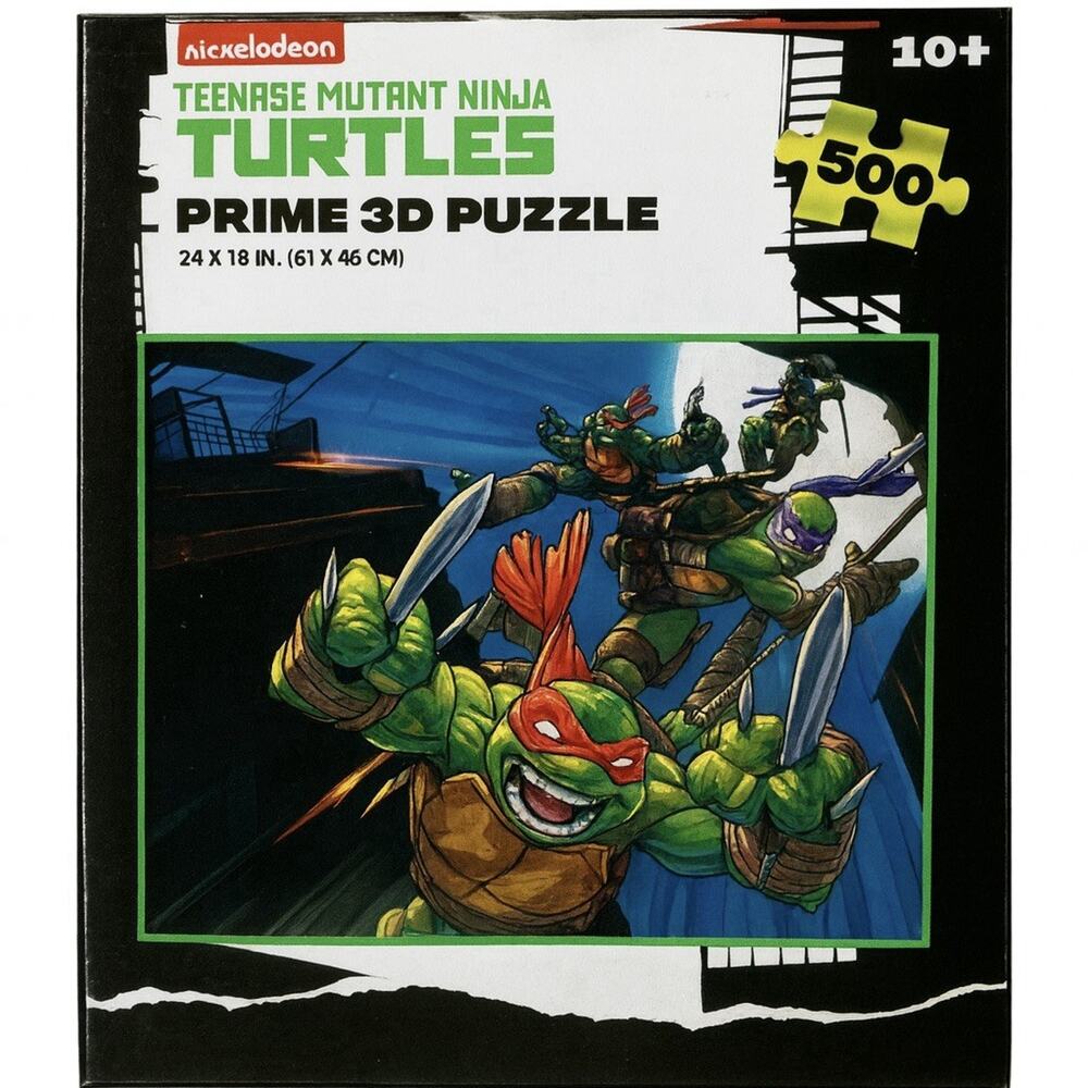 Teenage Mutant Ninja Turtles Prime 3D Puzzle 500 Piece Nickelodeon 24x18 Sealed